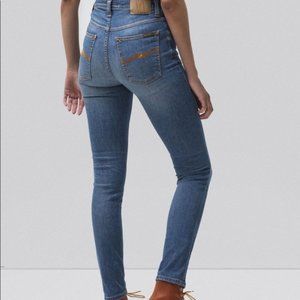 BNWOT Nudie Jeans Mid Rise Medium Wash Sz 26/34